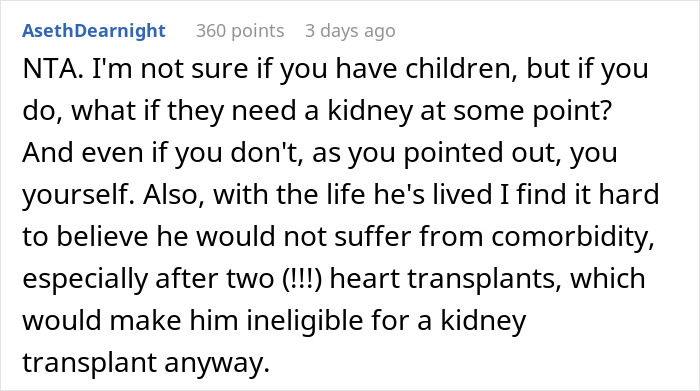 Man Refuses To Donate Kidney To 77-Year-Old Dad “To Keep Frankenstein‘s Monster Alive” Man Refuses To Donate Kidney To 77-Year-Old Dad “To Keep Frankenstein‘s Monster Alive”