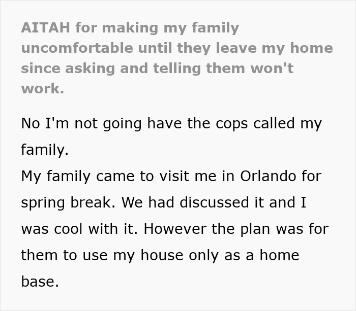 Guy Makes Family As Uncomfortable As Possible After They Refuse To Leave His House