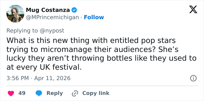 Sabrina Carpenter Sparks Backlash When She Dismisses Fan’s Arab Cheer Saying She Doesn’t Like It