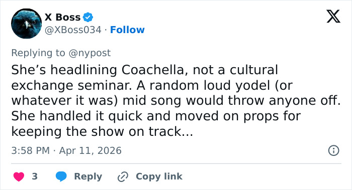 Sabrina Carpenter Sparks Backlash When She Dismisses Fan’s Arab Cheer Saying She Doesn’t Like It