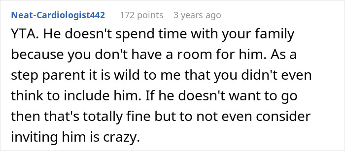Woman Pays For Family Vacation, Decides Stepson Isn’t Going Because He Wouldn’t Enjoy It Woman Pays For Family Vacation, Decides Stepson Isn’t Going Because He Wouldn’t Enjoy It