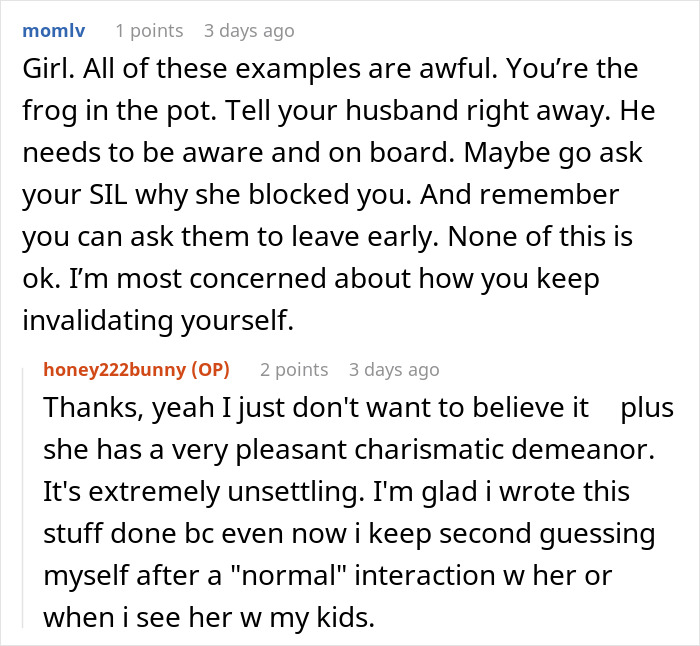 Woman Asks The Internet For Help Calling Out Her MIL’s “Unhinged Mean Girl Behavior” Woman Asks The Internet For Help Calling Out Her MIL’s “Unhinged Mean Girl Behavior”