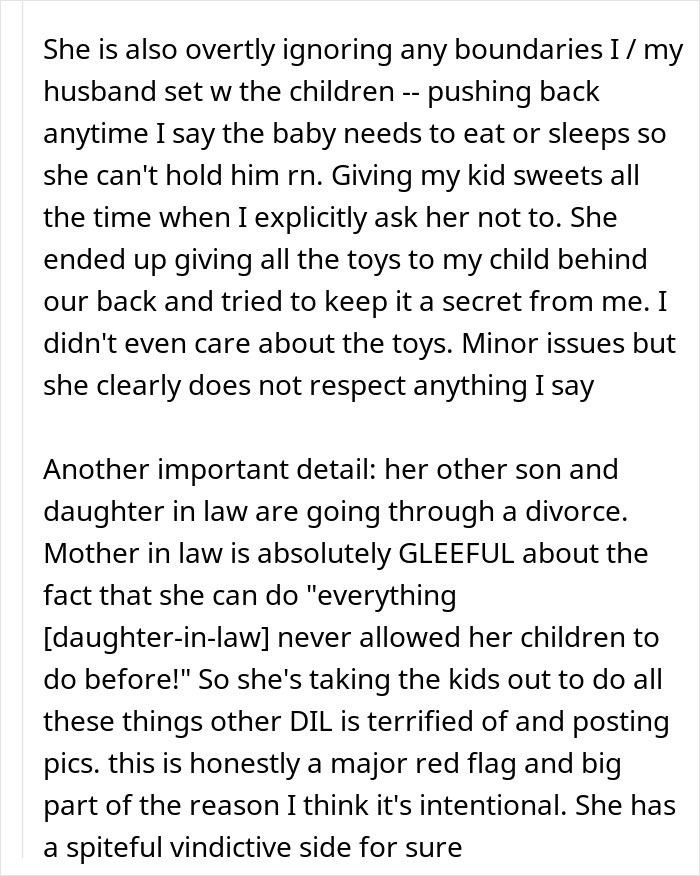 Woman Asks The Internet For Help Calling Out Her MIL’s “Unhinged Mean Girl Behavior” Woman Asks The Internet For Help Calling Out Her MIL’s “Unhinged Mean Girl Behavior”