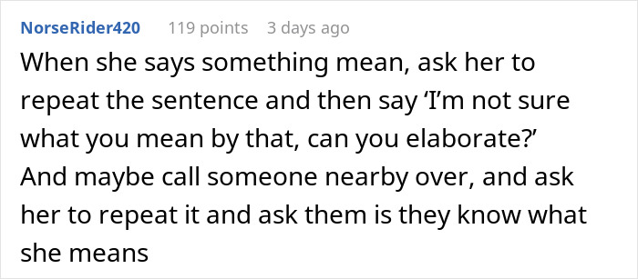 Woman Asks The Internet For Help Calling Out Her MIL’s “Unhinged Mean Girl Behavior” Woman Asks The Internet For Help Calling Out Her MIL’s “Unhinged Mean Girl Behavior”