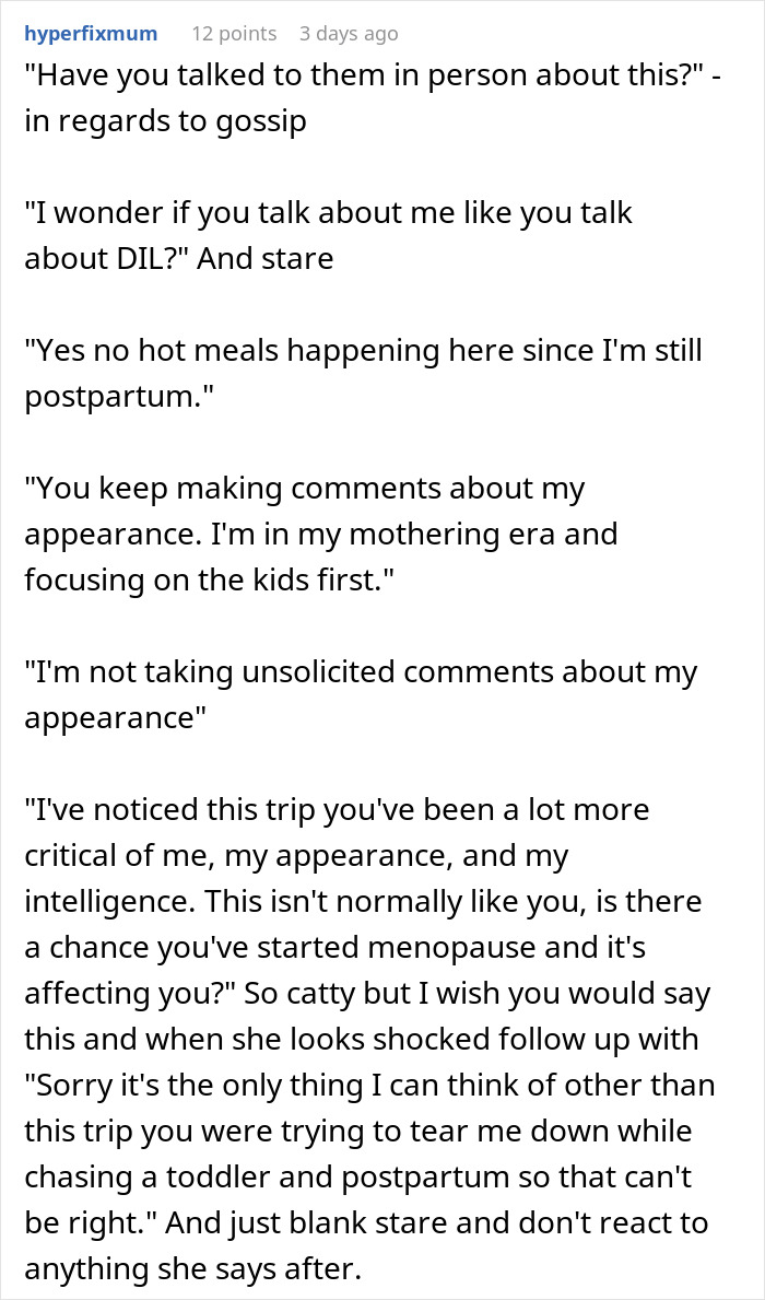 Woman Asks The Internet For Help Calling Out Her MIL’s “Unhinged Mean Girl Behavior” Woman Asks The Internet For Help Calling Out Her MIL’s “Unhinged Mean Girl Behavior”