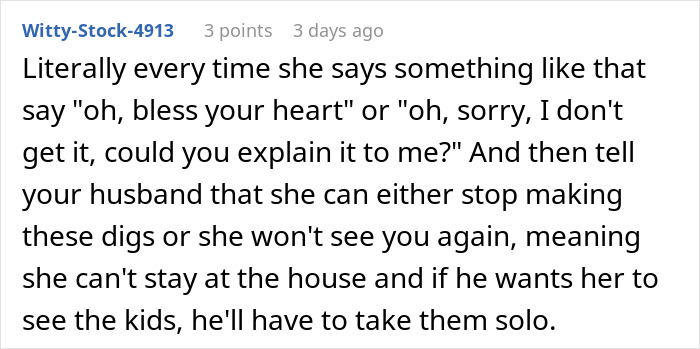 Woman Asks The Internet For Help Calling Out Her MIL’s “Unhinged Mean Girl Behavior” Woman Asks The Internet For Help Calling Out Her MIL’s “Unhinged Mean Girl Behavior”