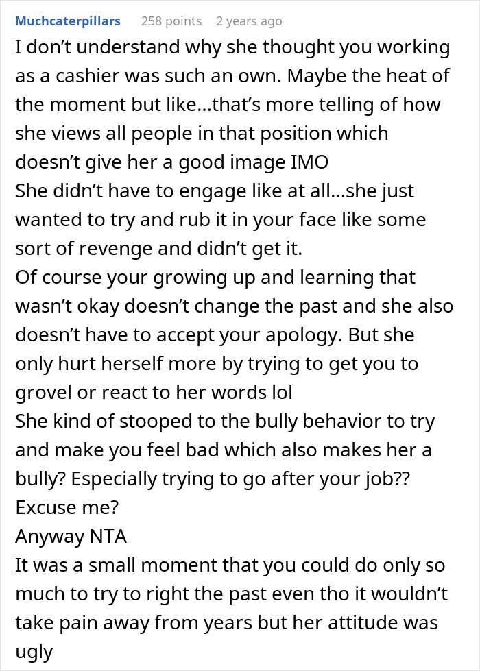“Bullies Shouldn’t Succeed”: Woman Loses It After Learning Her School Bully Is The Owner Of A Shop “Bullies Shouldn’t Succeed”: Woman Loses It After Learning Her School Bully Is The Owner Of A Shop