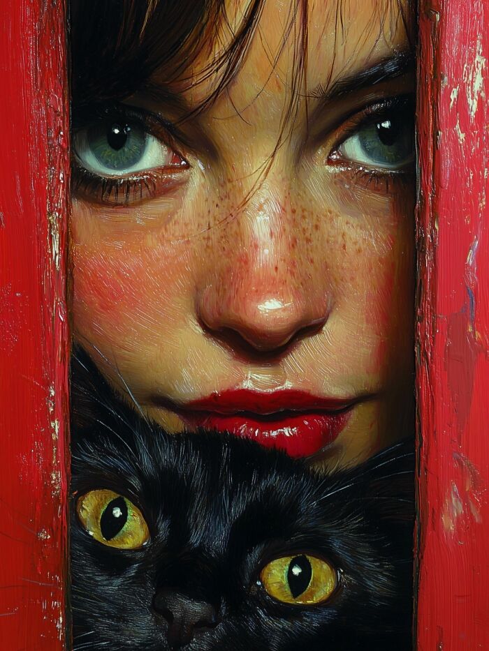 29 Captivating Portraits By This Artist That Explore The Mysterious Bond Between Humans And Cats