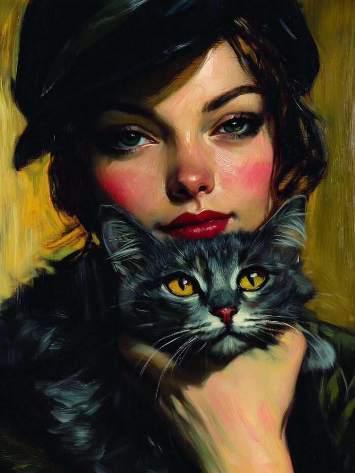 29 Captivating Portraits By This Artist That Explore The Mysterious Bond Between Humans And Cats