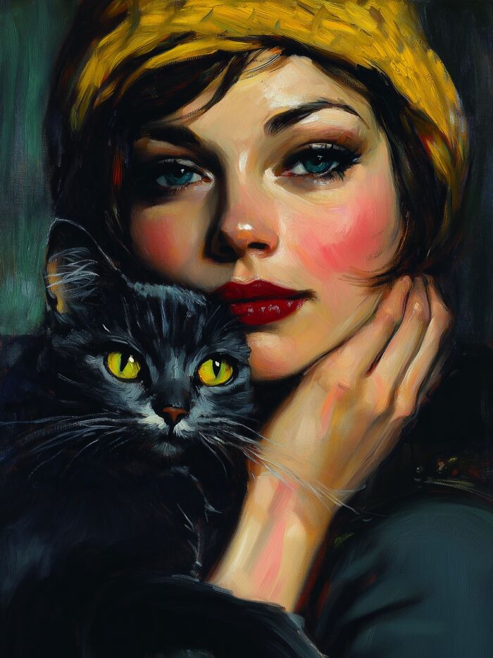 29 Captivating Portraits By This Artist That Explore The Mysterious Bond Between Humans And Cats