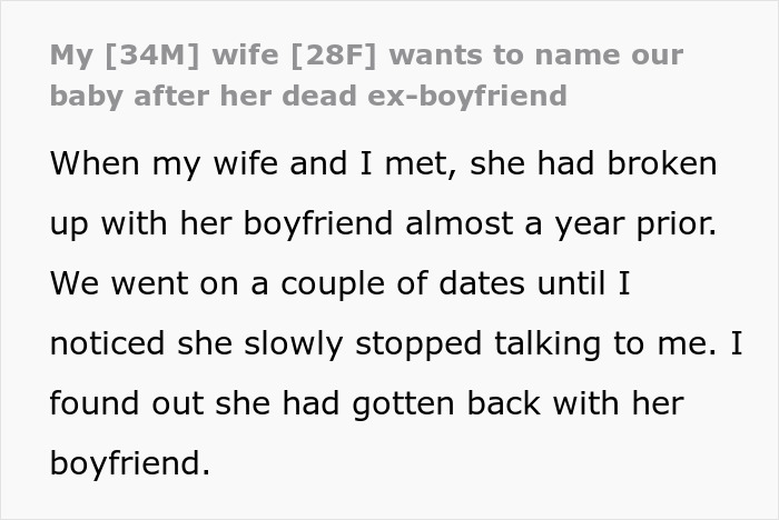 Woman Wants Unborn Son Named After Late Ex Who Mistreated Her, Drama Ensues