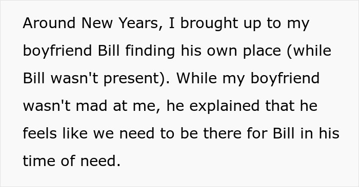 Woman Upset BF’s Friend Won’t Move Out After Finding A Job, Learns The Truth About Their Relationship Woman Upset BF’s Friend Won’t Move Out After Finding A Job, Learns The Truth About Their Relationship