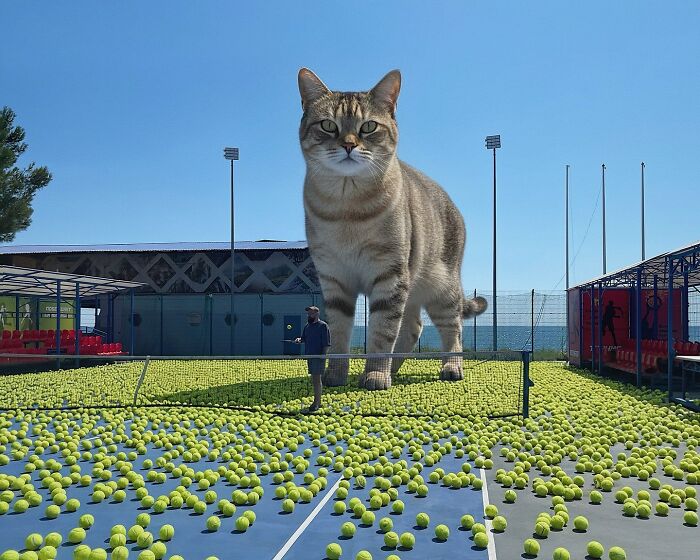 This Artist Reimagines A World Inhabited By Giant Cats (26 New Pics)