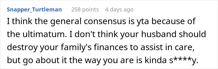 Woman Threatens Divorce If Husband Financially Contributes To His Mother’s Care: “Told Him That Is Nuts” Woman Threatens Divorce If Husband Financially Contributes To His Mother’s Care: “Told Him That Is Nuts”