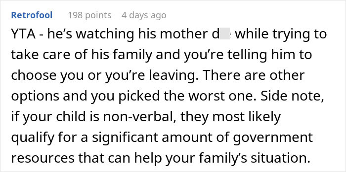Woman Threatens Divorce If Husband Financially Contributes To His Mother’s Care: “Told Him That Is Nuts” Woman Threatens Divorce If Husband Financially Contributes To His Mother’s Care: “Told Him That Is Nuts”