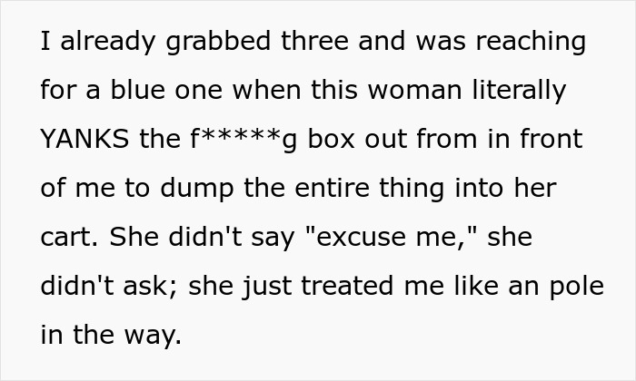 Scalper Tries To Cuss Out Lady For Taking Her Bulk Items, Gets Banned From Store And Taken By Police