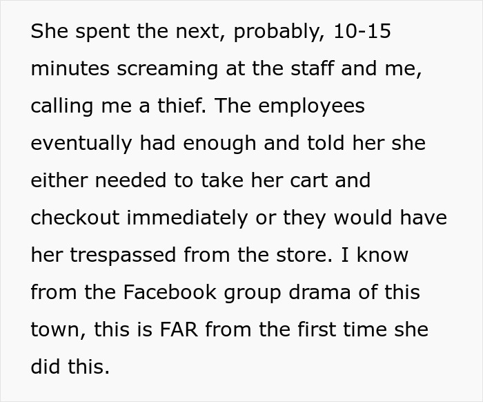 Scalper Tries To Cuss Out Lady For Taking Her Bulk Items, Gets Banned From Store And Taken By Police
