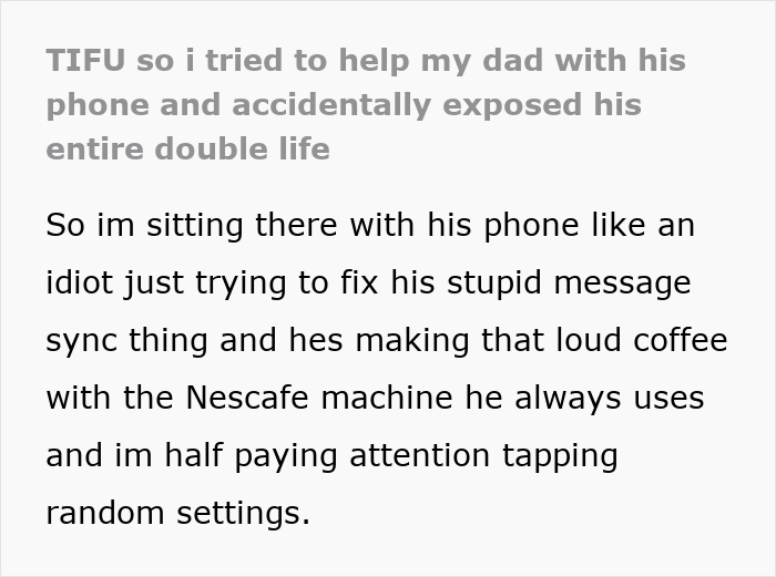 Cheater Dad Entrusts 20YO With His Broken Phone, Family Drama Erupts As It Reveals His Infidelity