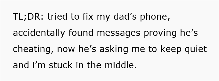Cheater Dad Entrusts 20YO With His Broken Phone, Family Drama Erupts As It Reveals His Infidelity
