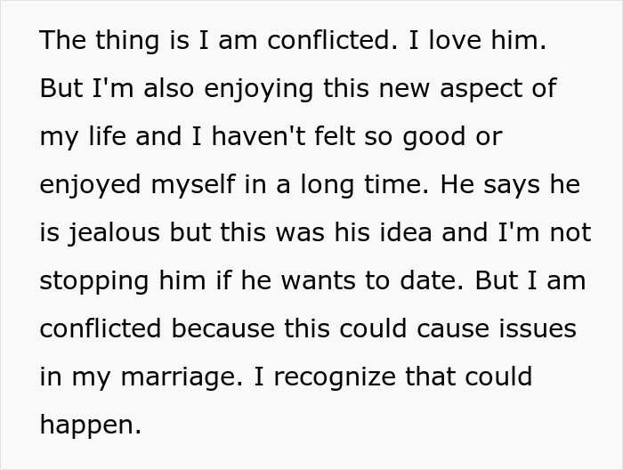 Woman Rediscovers Herself After Husband Proposes Open Marriage, Refuses To Close It Woman Rediscovers Herself After Husband Proposes Open Marriage, Refuses To Close It