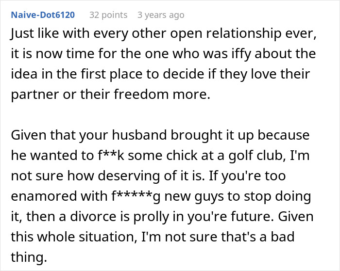 Woman Rediscovers Herself After Husband Proposes Open Marriage, Refuses To Close It Woman Rediscovers Herself After Husband Proposes Open Marriage, Refuses To Close It