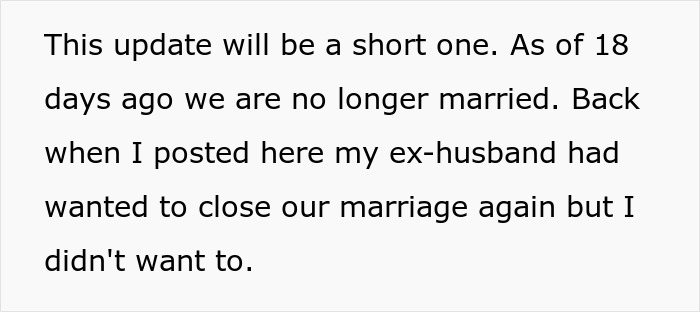 Woman Rediscovers Herself After Husband Proposes Open Marriage, Refuses To Close It Woman Rediscovers Herself After Husband Proposes Open Marriage, Refuses To Close It