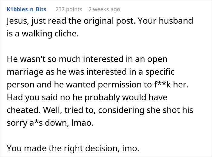 Woman Rediscovers Herself After Husband Proposes Open Marriage, Refuses To Close It Woman Rediscovers Herself After Husband Proposes Open Marriage, Refuses To Close It