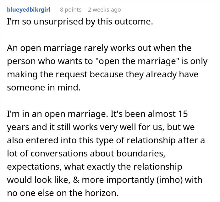 Woman Rediscovers Herself After Husband Proposes Open Marriage, Refuses To Close It Woman Rediscovers Herself After Husband Proposes Open Marriage, Refuses To Close It