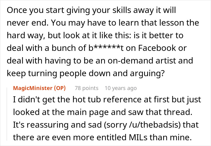 MIL Demands Free Painting From Woman She Constantly Made Fun Of: “It’s Not A Serious Job”