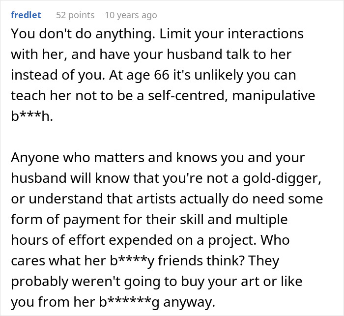 MIL Demands Free Painting From Woman She Constantly Made Fun Of: “It’s Not A Serious Job”