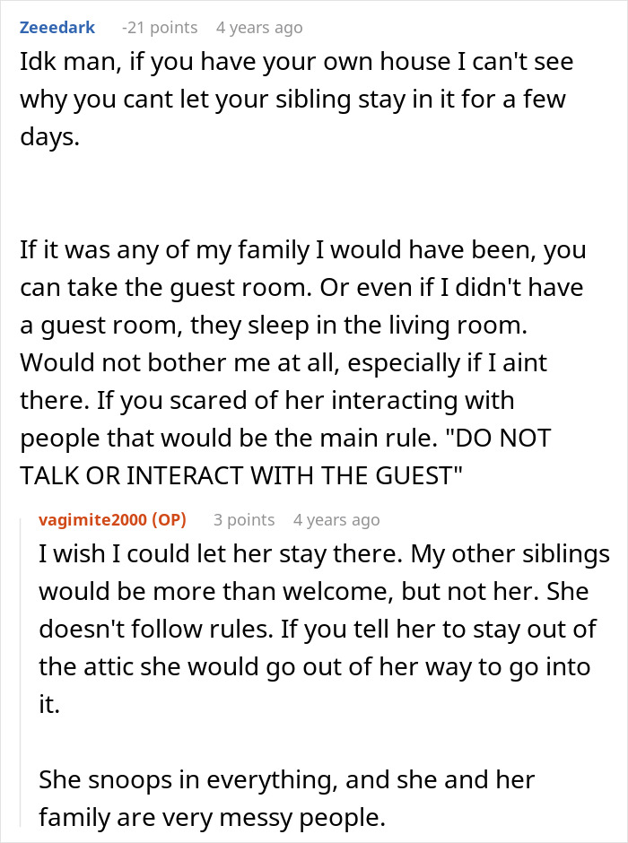 Entitled Sister Doesn&rsquo;t Get A Free Airbnb Stay During Peak Season, Then Demands $300 To &ldquo;House Sit&rdquo;
