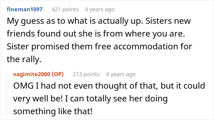 Entitled Sister Doesn&rsquo;t Get A Free Airbnb Stay During Peak Season, Then Demands $300 To &ldquo;House Sit&rdquo;