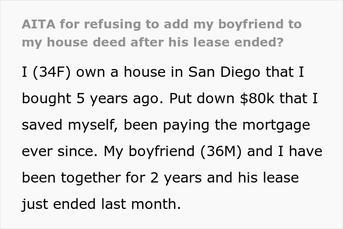 Woman Invests Life Savings Into Buying A House, BF Pays Rent But Expects Ownership