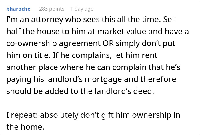 Woman Invests Life Savings Into Buying A House, BF Pays Rent But Expects Ownership