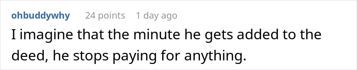 Woman Invests Life Savings Into Buying A House, BF Pays Rent But Expects Ownership