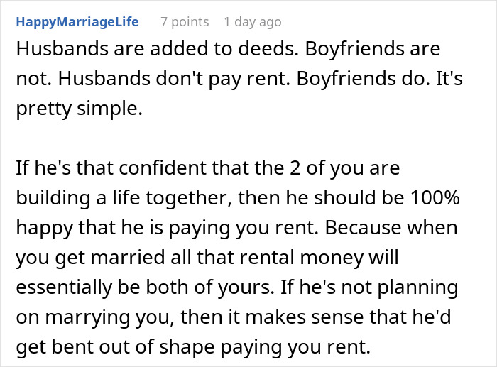 Woman Invests Life Savings Into Buying A House, BF Pays Rent But Expects Ownership