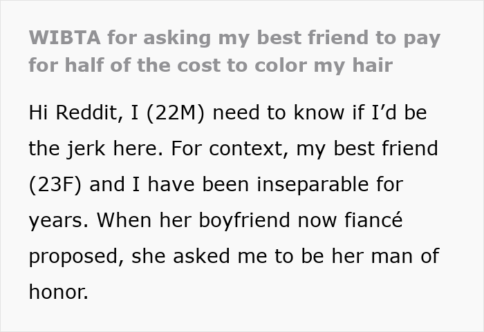 Man Of Honor Told To Change His Blue Hair For Wedding, Bride Uncovers Mom’s Meddling Just In Time