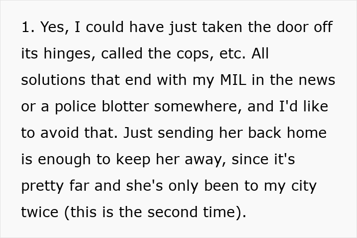 Toxic MIL Visits Daughter’s Home, Refuses To Leave, Claims Son-In-Law Owes Her Housing For Life Toxic MIL Visits Daughter’s Home, Refuses To Leave, Claims Son-In-Law Owes Her Housing For Life