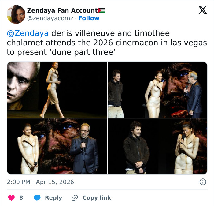 “Wearing Dried Human Skin”: Zendaya’s “Eerie” Look At CinemaCon Sparks Brutal Reactions Online “Wearing Dried Human Skin”: Zendaya’s “Eerie” Look At CinemaCon Sparks Brutal Reactions Online