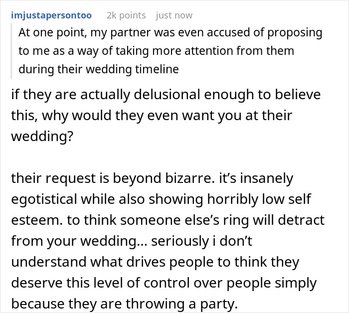 Woman Refuses To Remove Engagement Ring For Friend&rsquo;s Wedding, Drama Follows