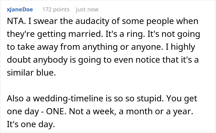 Woman Refuses To Remove Engagement Ring For Friend&rsquo;s Wedding, Drama Follows