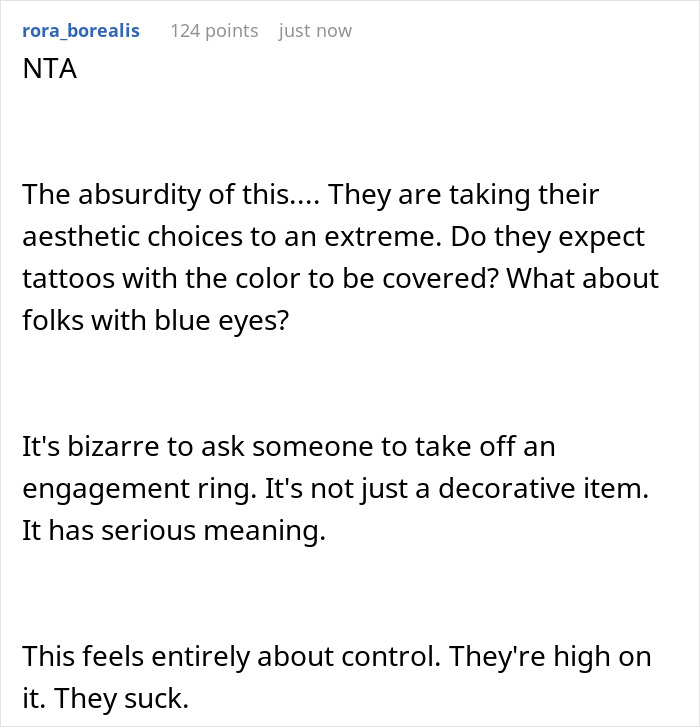 Woman Refuses To Remove Engagement Ring For Friend&rsquo;s Wedding, Drama Follows