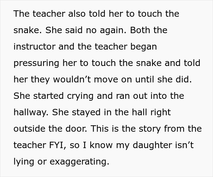 Teacher Deems 6YO Mentally Unbalanced After She Freezes In Fear Of A Snake, Mom Loses It