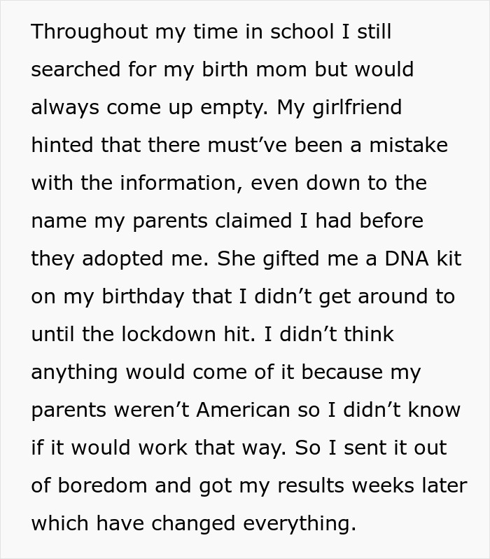 GF Gifts BF A DNA Kit For Fun, Results Expose A Secret His Adopted Parents Kept His Whole Life