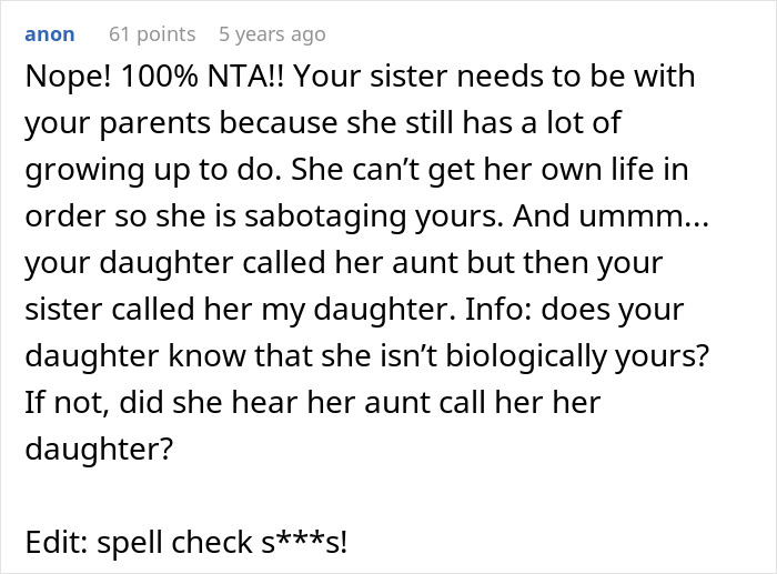 Woman Makes Sister Adopt Her Kid And Then Tries To Prevent Her From Having More