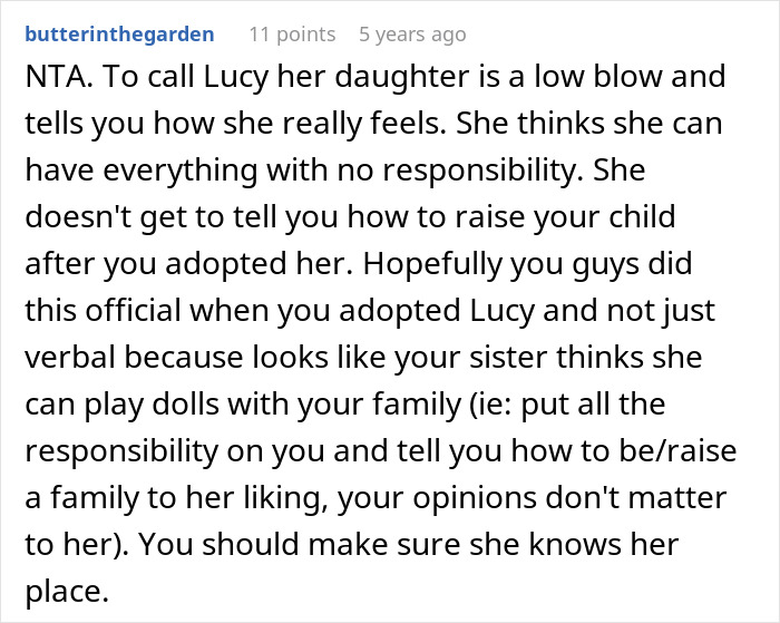 Woman Makes Sister Adopt Her Kid And Then Tries To Prevent Her From Having More