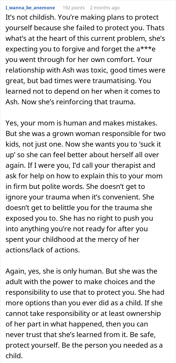 Man Refuses To Let His Estranged Brother Back Into His Life, Their Mom Tries To Force A Reunion