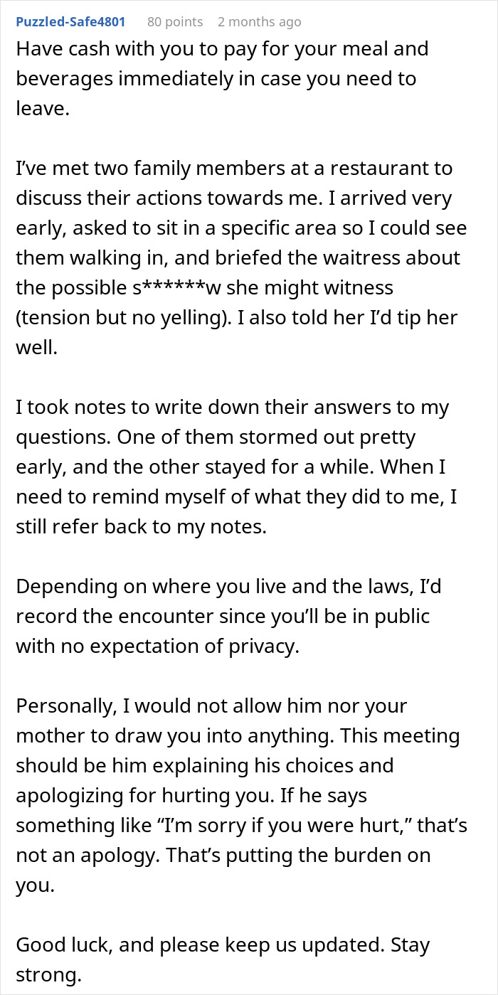 Man Refuses To Let His Estranged Brother Back Into His Life, Their Mom Tries To Force A Reunion