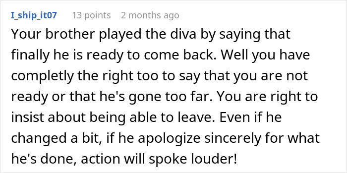 Man Refuses To Let His Estranged Brother Back Into His Life, Their Mom Tries To Force A Reunion