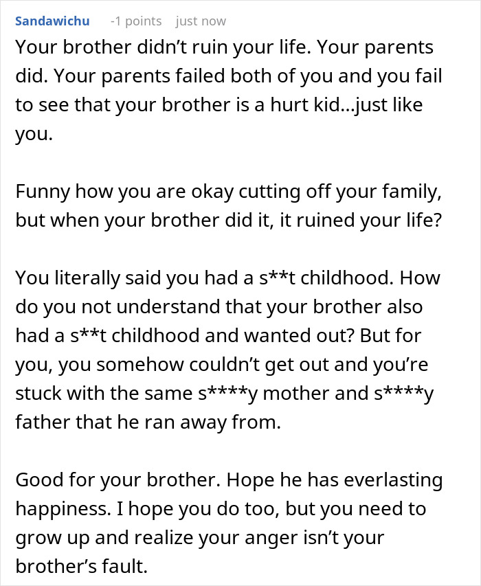 Man Refuses To Let His Estranged Brother Back Into His Life, Their Mom Tries To Force A Reunion